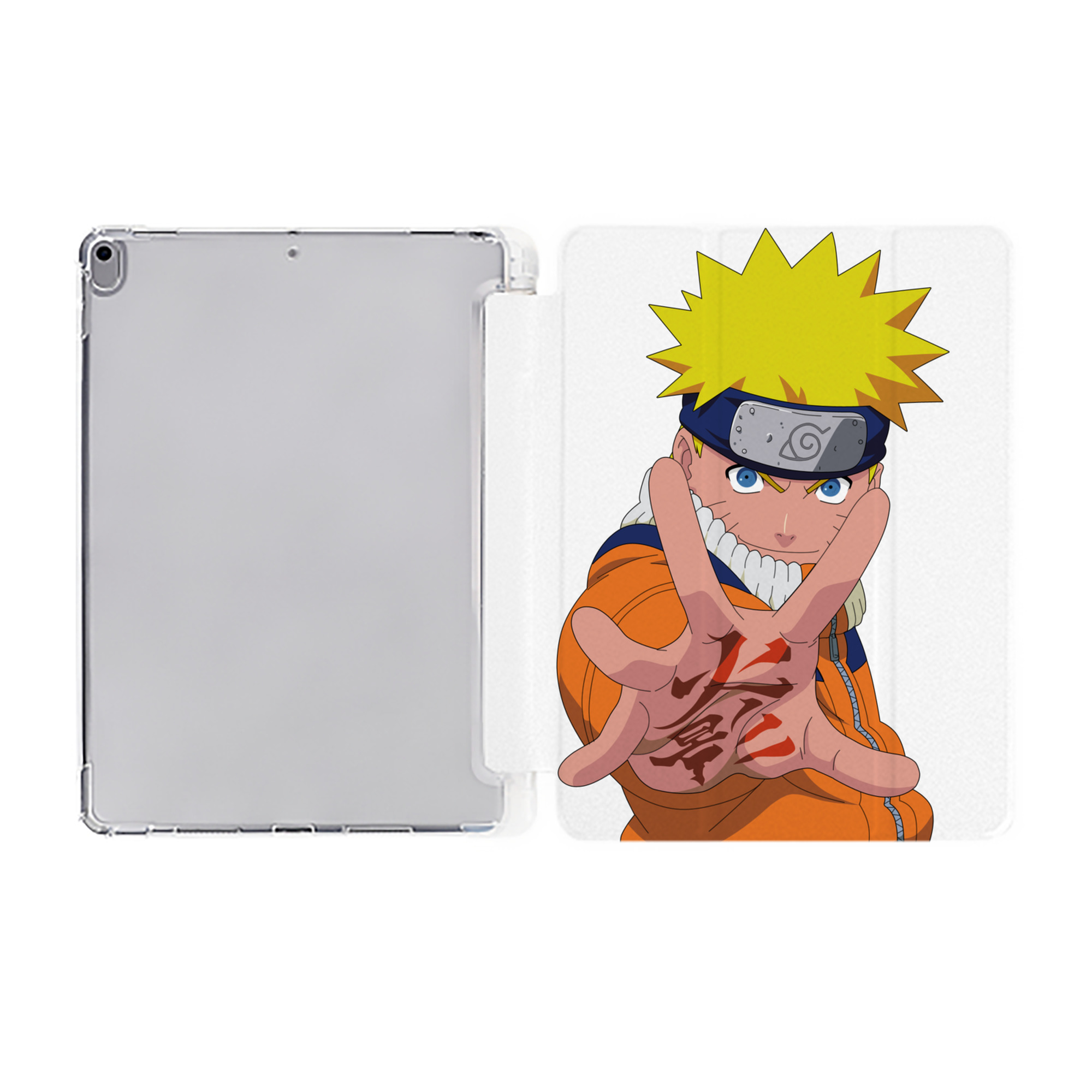 （画像用） NARUTO -ナルト- うずまき ナルト Uzumaki Naruto IPad ケース ペン収納付き 三つ折りスタンド PUレザー×シリコン 対応機種9.5/10.5/10.9インチ